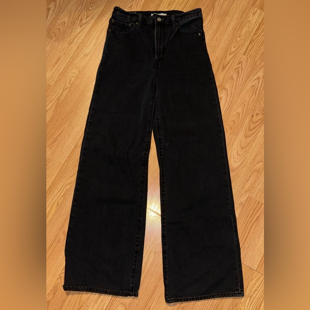 Levi's Women's Black Ribcage Wide Leg Jeans